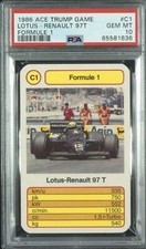 1st Ever PSA 10 Ayrton Senna 1986 Ace Trump F1 1985 Lotus RC Rookie raro POP 10 comprar usado  Enviando para Brazil