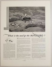1931 print autogiro for sale  Sterling Heights