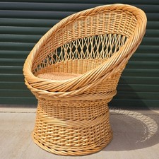 Vintage woven wicker for sale  ROYSTON