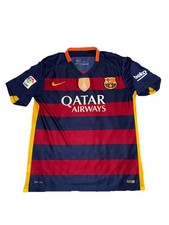 Kit de futebol Nike FC Barcelona Home FIFA Champions 2015 2016 Lionel Messi tamanho G comprar usado  Enviando para Brazil
