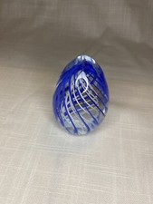 Forma de ovo azul e branco bolha peso papel ovo, espiral tem um arranhão (foto) comprar usado  Enviando para Brazil