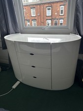 White gloss shaped for sale  LEEDS