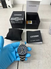 Citizen Atomic Time cronógrafo data EcoDrive prata 43MM AT8020-54L - USADO BOM comprar usado  Enviando para Brazil
