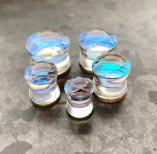 Pair faceted iridescent for sale  Valley