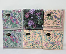 6 guardanapos de papel Caspari pássaros pêssego borboletas roxo floral 25x25cm coquetel comprar usado  Enviando para Brazil