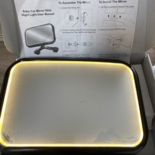 Espelho de carro Ondcat bebê com luz noturna rotação 360 XL espelho grande angular leitura/6 comprar usado  Enviando para Brazil