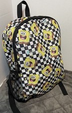 Mochila quadriculada 2023 Bob Esponja calça quadrada preta e branca crianças ou adultos 18" comprar usado  Enviando para Brazil