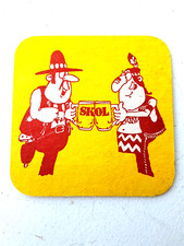 Vintage SKOL ~ Lager - Deve Ser o Gosto... Tapete de Cerveja Cat No'90 / Coaster comprar usado  Enviando para Brazil