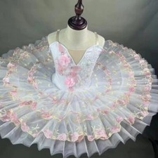 Vestido fantasia balé tutu flor balé adulto profissional panqueca saia tutu comprar usado  Enviando para Brazil