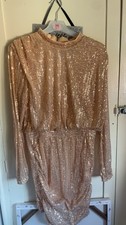 Rose gold sequin for sale  BATLEY