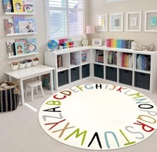  Tapete infantil redondo ABC tapete de brincar para sala de jogos, alfabeto aprendizado 59 polegadas colorido, usado comprar usado  Enviando para Brazil