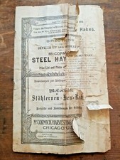 Vintage mccormick steel for sale  Staatsburg