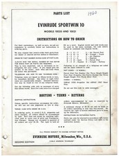 1960 evinrude outboard for sale  Campbellsport