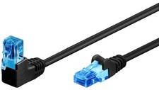 CAT 6AKabel łączący 1x 90 pod kątem,U/UTP, Czarny - Długość kabla 5 m na sprzedaż  PL