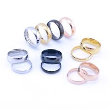 Anillo de boda cómodo plata oro 18k acero inoxidable pulido alto UNISEX segunda mano  Embacar hacia Mexico