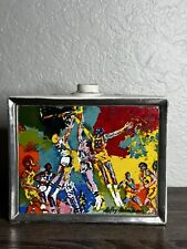 Garrafa de uísque Leroy Neiman Sport comemorativa basquete vazia madeira acetinada, usado comprar usado  Enviando para Brazil