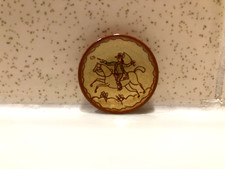 Casa de bonecas miniatura JANE GRABER cerâmica grafitto prato cavalo cowboy 2008 1:12, usado comprar usado  Enviando para Brazil