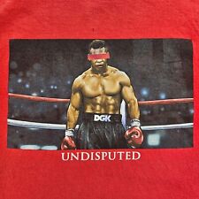 Camiseta de algodón manga corta roja para hombre Undisputed Champion Tyson DGK segunda mano  Embacar hacia Argentina