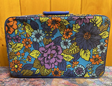 Mala de viagem vintage floral de lona com zíper infantil infantil adolescente galo comprar usado  Enviando para Brazil