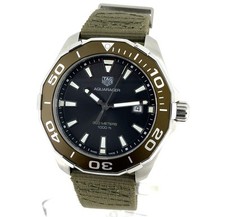 Usado, Relógio masculino TAG Heuer Aquaracer 300M mostrador cinza marrom e verde 43mm WAY101L comprar usado  Enviando para Brazil