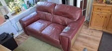 Seater red leather for sale  HUNTINGDON