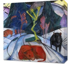 Obraz 50x50cm Bison in Winter, Marc Vintage do Salonu, używany na sprzedaż  PL