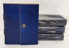 Diário de couro feito à mão cor azul 4,5 x 6 polegadas caderno em branco lote de 4 comprar usado  Enviando para Brazil