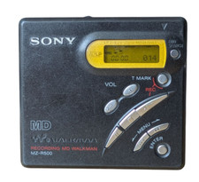 🔥Walkman MiniDisc Recorder firmy Sony MZ-R500 Czarny testowany Muzyka kolekcjonerska🔥 na sprzedaż  Wysyłka do Poland