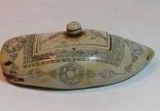 Vintage scrimshaw snuffbox for sale  TENTERDEN