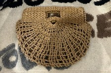 Woven straw clutch for sale  LONDON