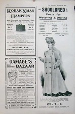Casacos Shoolbred com estampa antiga 1905 Kodak Hampers Gamage Bazaar brinquedos 20º comprar usado  Enviando para Brazil