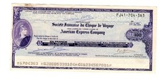 Usado, CHEQUE DE VOYAGE TRAVEL CHEQUE AMERICAN EXPRESS  COMPAGNY 100 FRANCS 19XX comprar usado  Enviando para Brazil