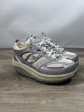 Usado, Tênis SKECHERS Shape Ups Feminino 8 Cinza Borgonha Lona Couro Sapatos comprar usado  Enviando para Brazil