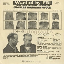 Wanted charles thurman for sale  USA