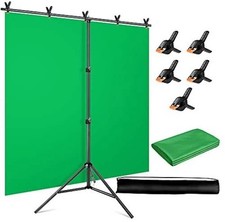 YAYOYA pano de fundo de tela verde com kit de suporte 5x6,5 pés, portátil verde Chromakey 5 comprar usado  Enviando para Brazil