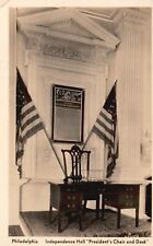 Cartão postal PA Philadelphia President's Chair & Desk 1937 RPPC vintage PC f2996 comprar usado  Enviando para Brazil