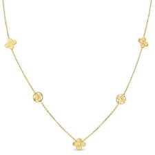 Colar trevo sólido ouro amarelo 14K 4 folhas comprar usado  Enviando para Brazil