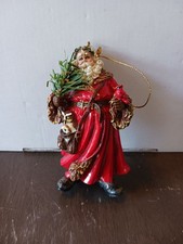 Ornamento de Papai Noel da floresta com corujas e cardeal comprar usado  Enviando para Brazil