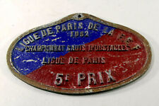 Plaque ovale concours d'occasion  Lyon III