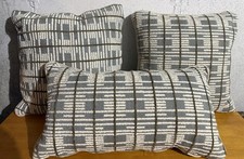 Conjunto de travesseiros modernos para sofá-cama 3 16x16 quadrado lombar cinza bronzeado branco novo sem etiquetas comprar usado  Enviando para Brazil