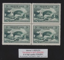 4 blocos FALSIFICAÇÃO - Réplica de Werner da Austrália 1932 5s 'Sydney Harbour Bridge', usado comprar usado  Enviando para Brazil