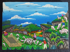 Tableau naïf équatorien d'occasion  Valréas