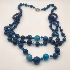 Blue glass beaded for sale  Sully