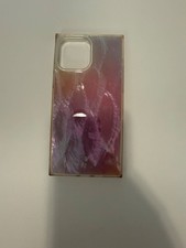 Capa inspirada em penas rosa/roxa para iPhone 13 Pro Max comprar usado  Enviando para Brazil