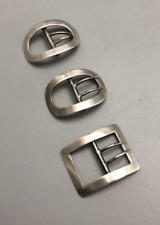 Three silver buckles for sale  STROUD