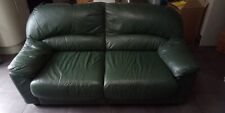 Seater green leather for sale  LEICESTER