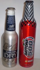 Usado, Duas garrafas de alumínio - Aust.  Carlton Dry & USA Budweiser Daytona 500 comprar usado  Enviando para Brazil