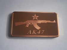 "AK-47 SOVIET" 1oz COBRE - 1 ONÇA TROY - 0,999 BARRAS DE COBRE PURO FRETE GRÁTIS comprar usado  Enviando para Brazil
