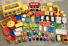 Lote de 76 VTG 60s/70s Fisher Price Little People House Furniture Cars Dog Bus ⭐️, usado comprar usado  Enviando para Brazil