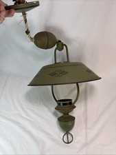 Luminária suspensa de metal verde e preta decorada lâmpada de metal precisa de fio, usado comprar usado  Enviando para Brazil